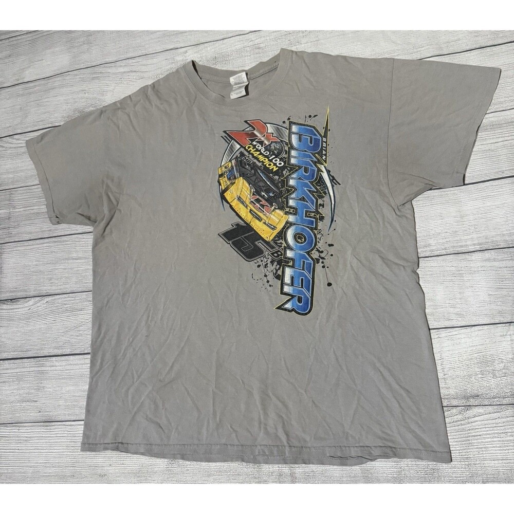 Brian Birkhofer Graphic T Shirt Two Sided 2012 World 100 Champion Size XL Defect